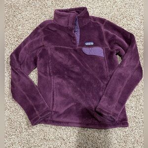 Patagonia Deep Purple Fleece Snap Jacket